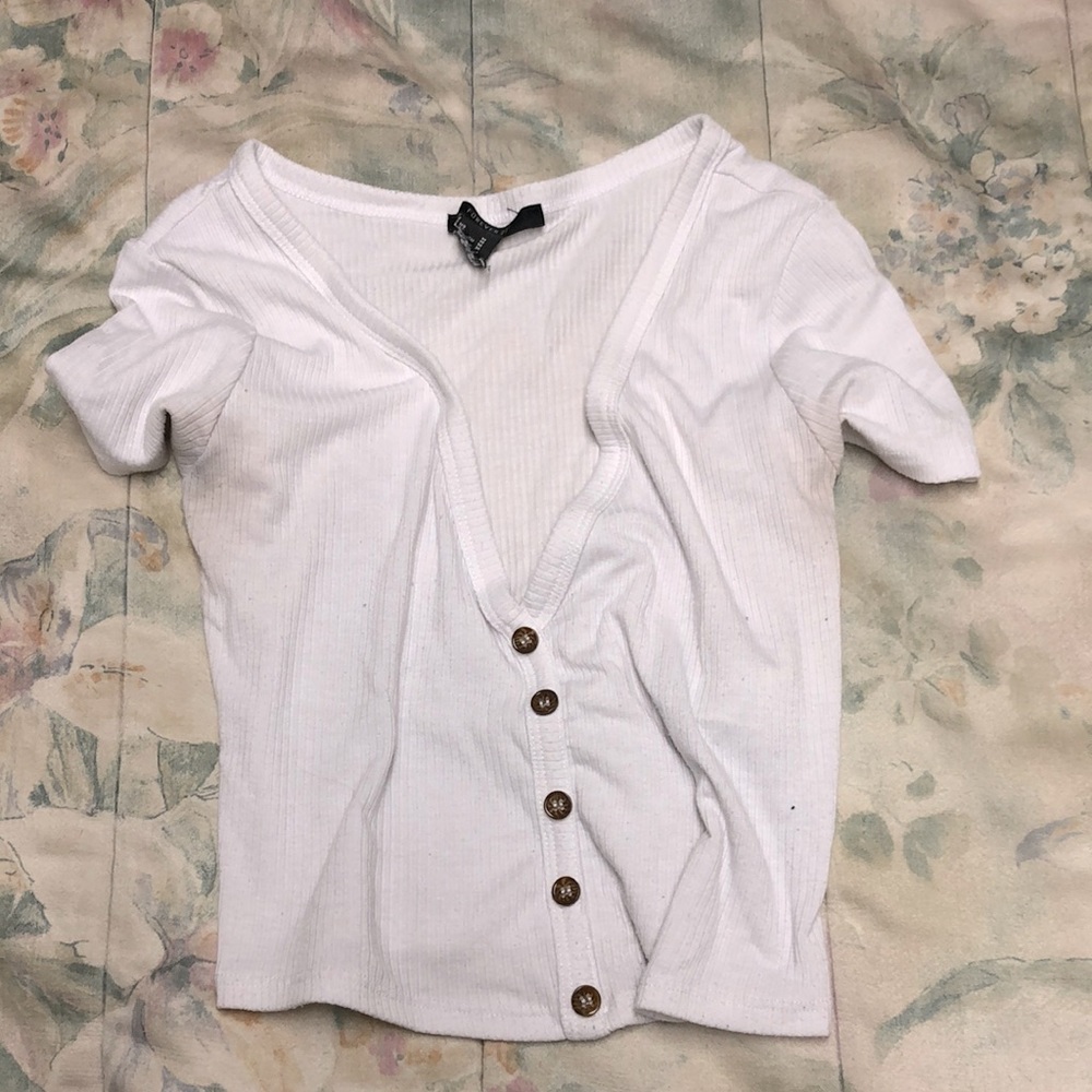 White crop top